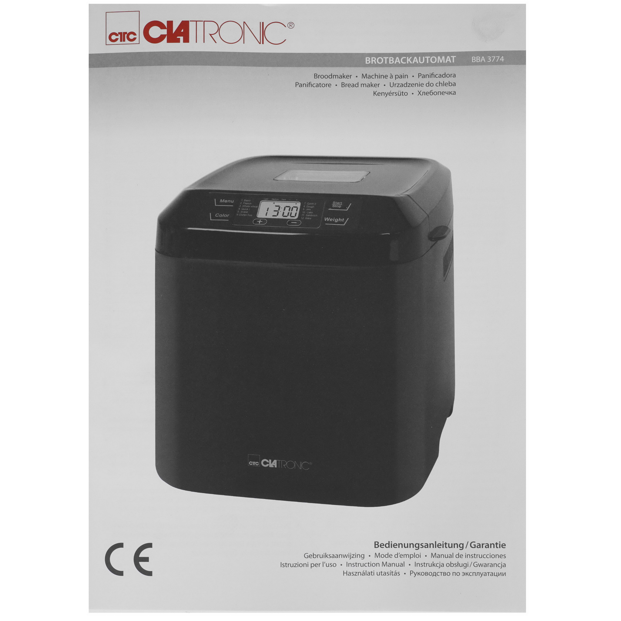 9908376 Хлебопечь CLATRONIC BBA 3774 черный STDN-0081084 - Вид №7