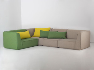 4-местный модульный тканевый диван