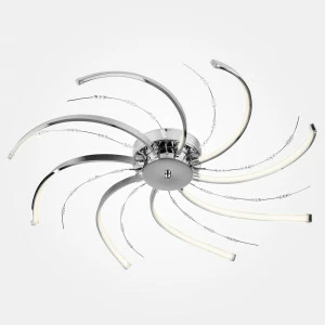 Потолочная светодиодная люстра Eurosvet Twist 90054/8 хром EUROSVET TWIST CHROME 184086 Хром