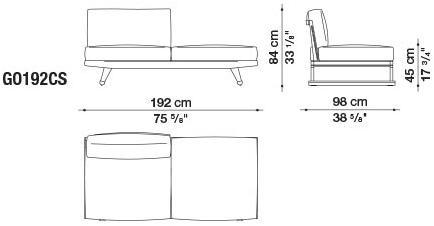 B&B Italia Outdoor Диван с шезлонгом Gio sun-id-1442753 - Вид №6