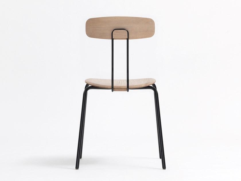 ZEITRAUM Штабелируемый стул из стали и дерева Okito sun-id-1438674 - Вид №1