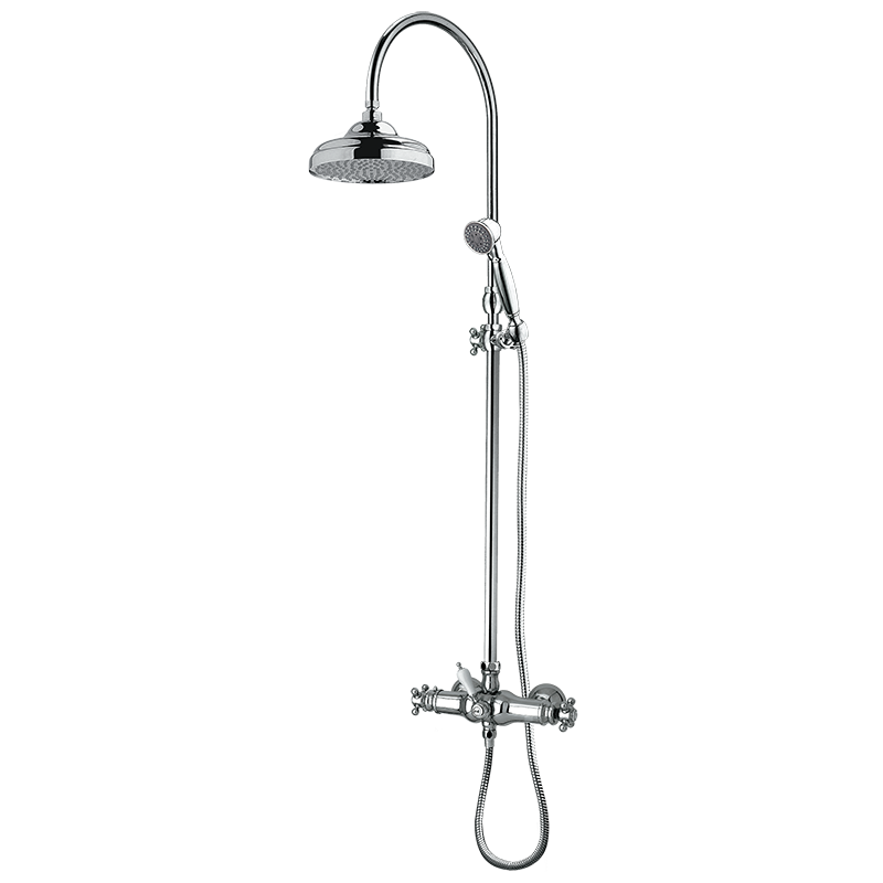 128190 PREMIUM Хром душ термостатический с телескопической колонной Хром GRB MIXERS 