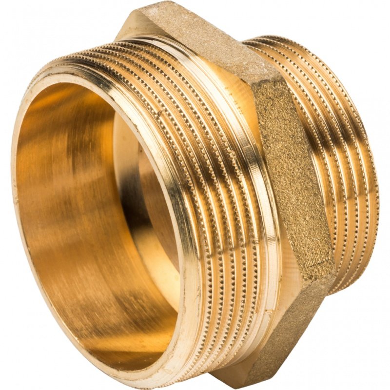 Ниппель переходной НН 3х2 1/2" латунь STOUT SFT0003003212 - Вид №2