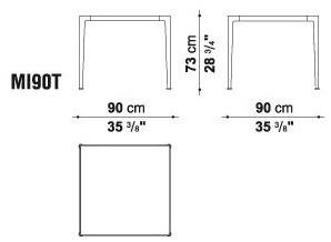 B&B Italia Outdoor Прямоугольный алюминиевый садовый стол Mirto outdoor sun-id-1431057 - Вид №3