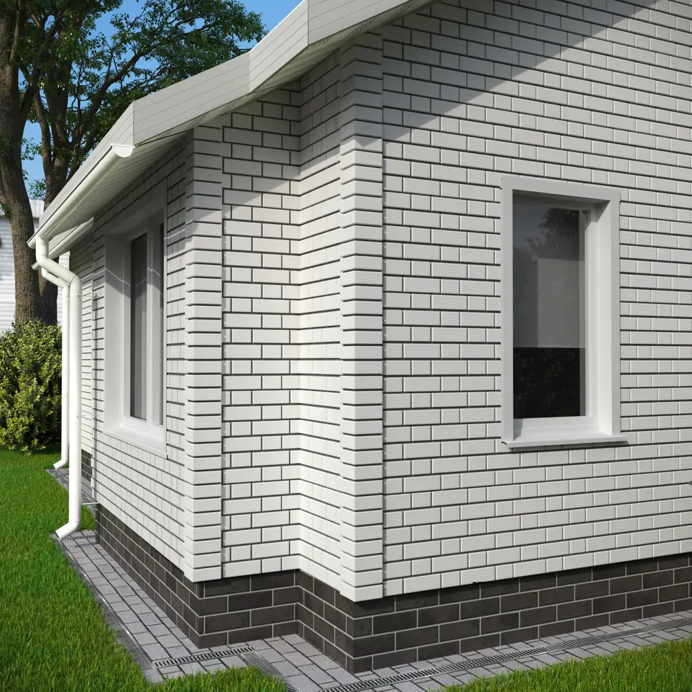Угол наружный Dacha Кирпич гладкий цвет белый STLM-2096906 - Вид №2