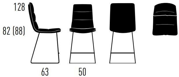 KFF Барный стул на санях со спинкой Arva sun-id-1414286 - Вид №1