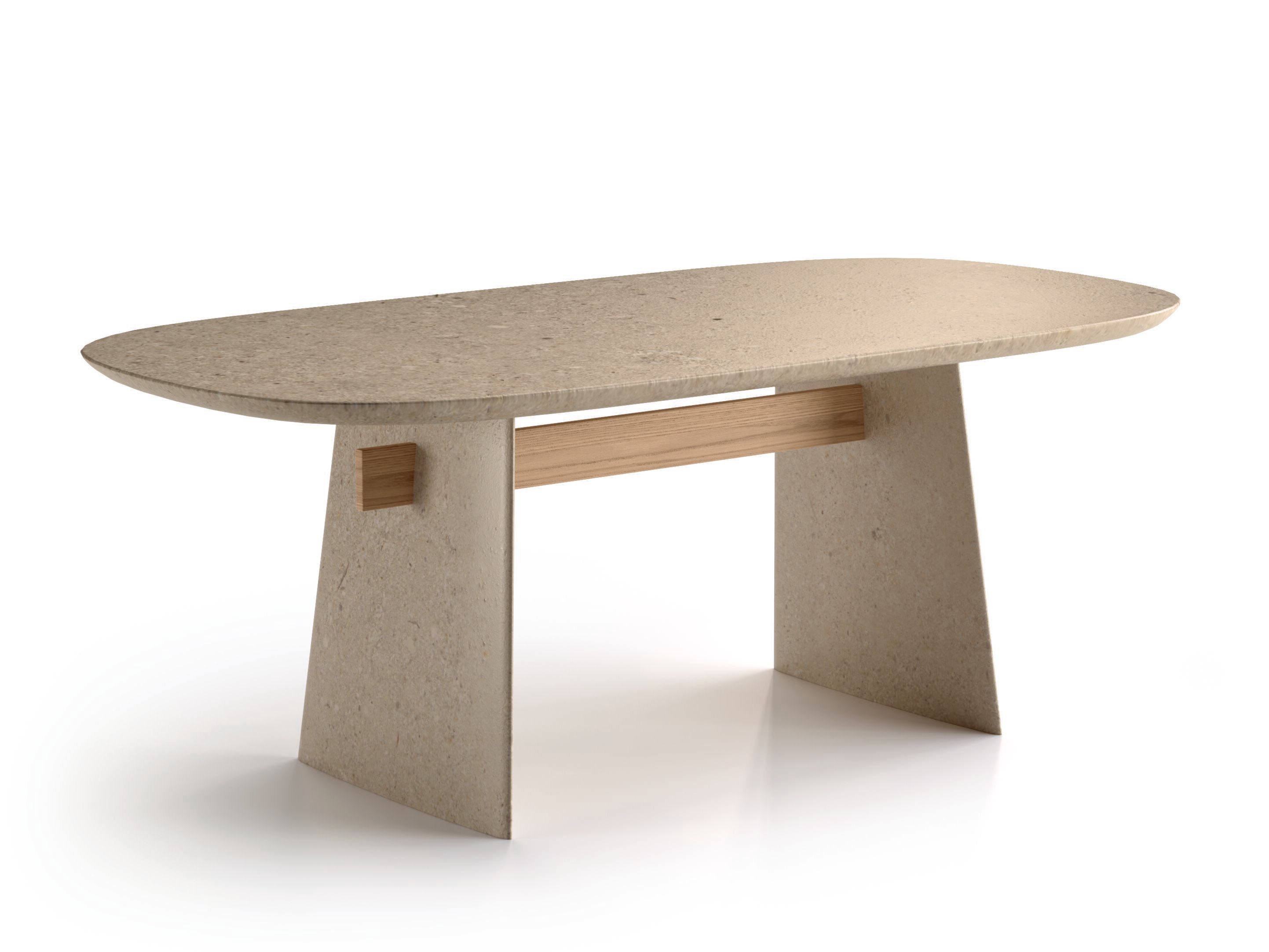 Leccese каменный обеденный стол Natuzzi Italia Adam ARCH-00127166