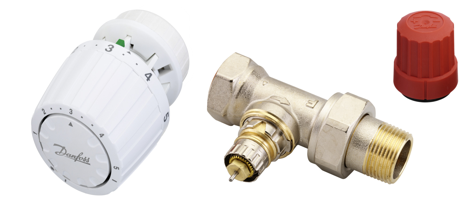 Danfoss Комплект RTR-N/RTR 7090 для двухтрубной системы отопления RTR-N 15 угл. и RTR7090 комплект 013G2173  - Вид №3