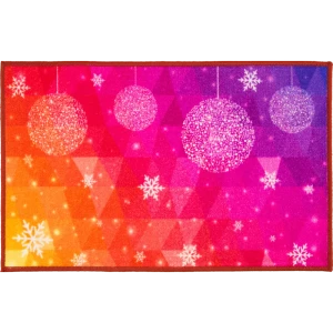 Коврик Снежинки фиолетовые 50x80 см нейлон цвет фиолетовый 83704046 STLM-2207789