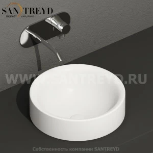 355830 Накладная раковина на столешницу  круглая Kerasan Nolita