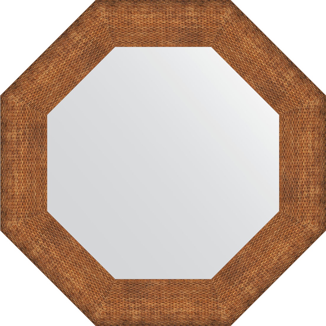 BY 7406 Зеркало в багетной раме - медная кольчуга 88 mm EVOFORM Octagon