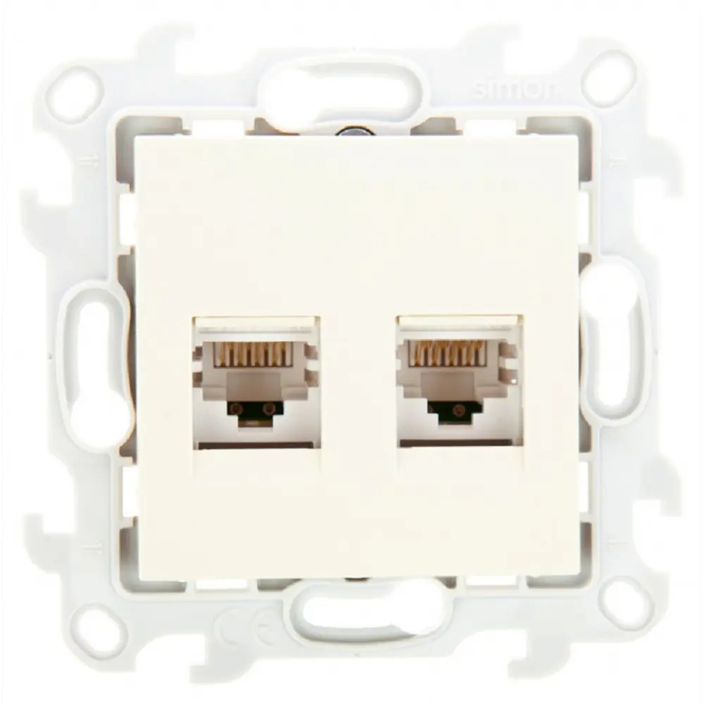 93737020 Розетка RJ45 встраиваемая Simon 24 2450593-031 цвет слоновая кость STLM-0562412