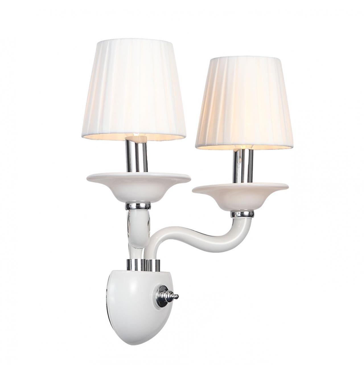 Бра металлическое с абажуром на 2 лампы белое Ferrito SL1112.501.02 ST LUCE FERRITO 00-3931735 Белый  - Вид №2