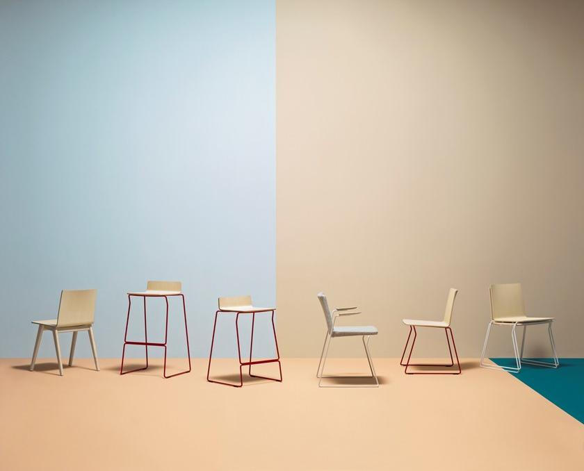 Pedrali Стул из стали и дерева с подлокотниками Osaka metal 5712 - Вид №4