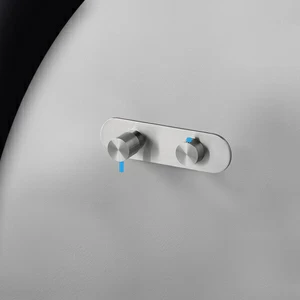 Термостат для душа матовая сталь с синей ручкой Toki Radomonte TKI53SCIL26
