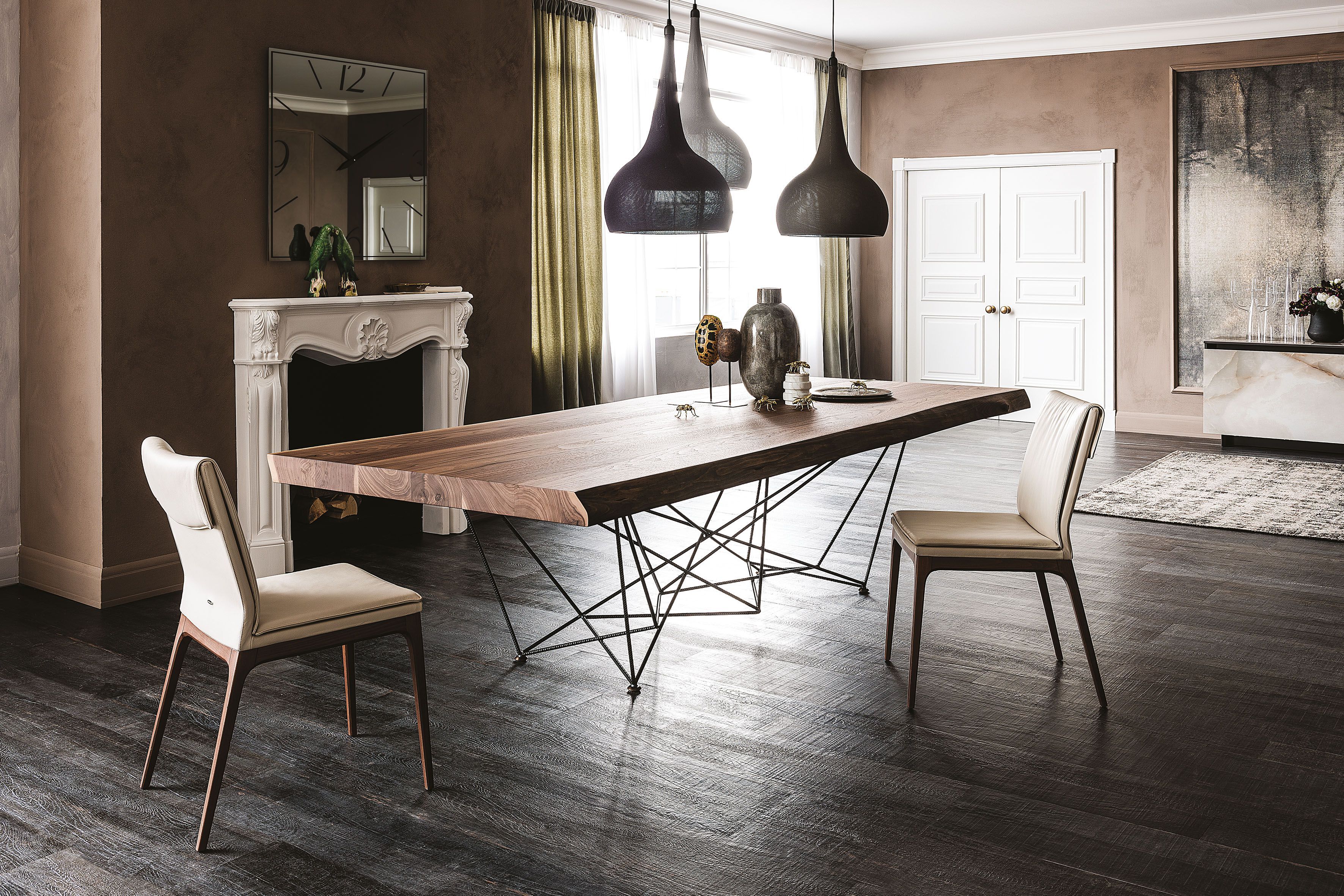 Прямоугольный стол из стали и дерева Cattelan italia GORDON DEEP WOOD ARCH-00031239 - Вид №1