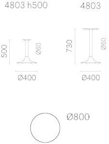Pedrali Стальной стол по контракту Dream 4803 - Вид №1