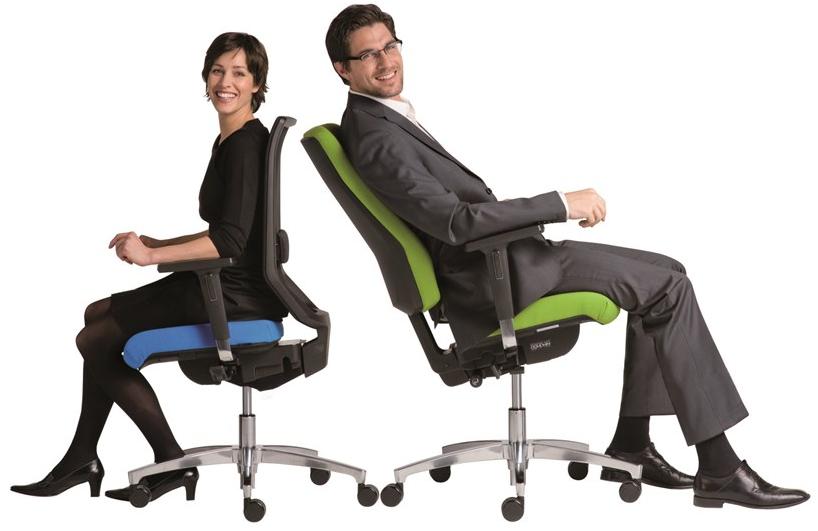 Dauphin Офисный стул из ткани с 5 спицами и подлокотниками Shape Sh 4135 - Вид №1