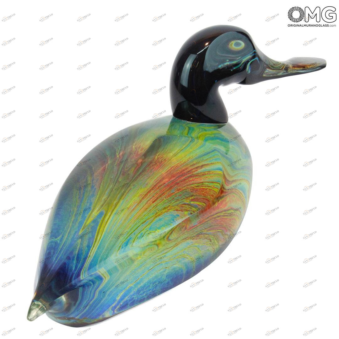 1579 ORIGINALMURANOGLASS Скульптура Утка - автор Andrea Tagliapietra - муранское стекло 36 см 