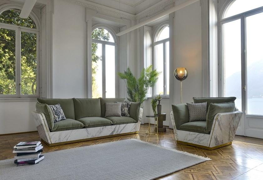 FranchiUmbertoMarmi 3-х местный алюминиевый диван Mattis Hd033stabra - Вид №9