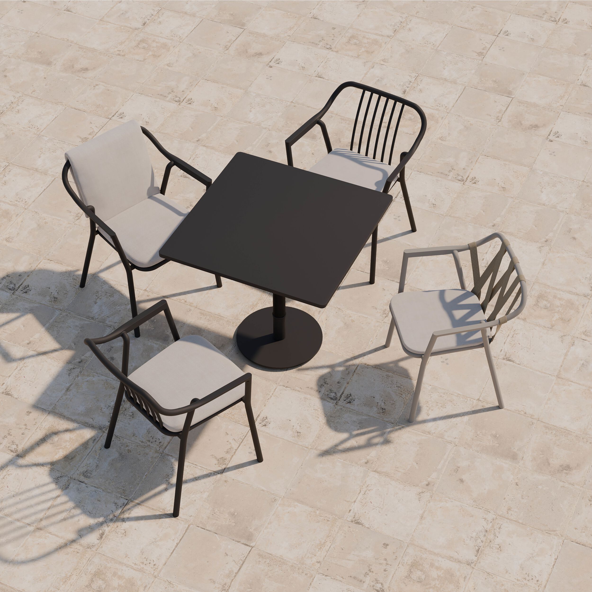 Алюминиевый садовый стул с подлокотниками YAAZ Monte ARCH-00033490 - Вид №1