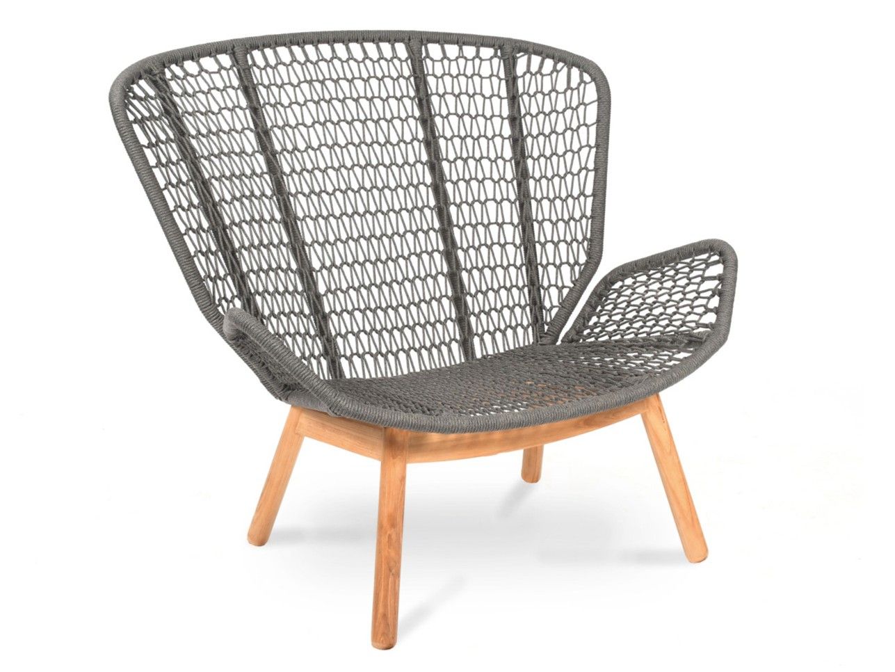 Тканевое садовое кресло с подлокотниками FISCHER MÖBEL Wing Light ARCH-00039944