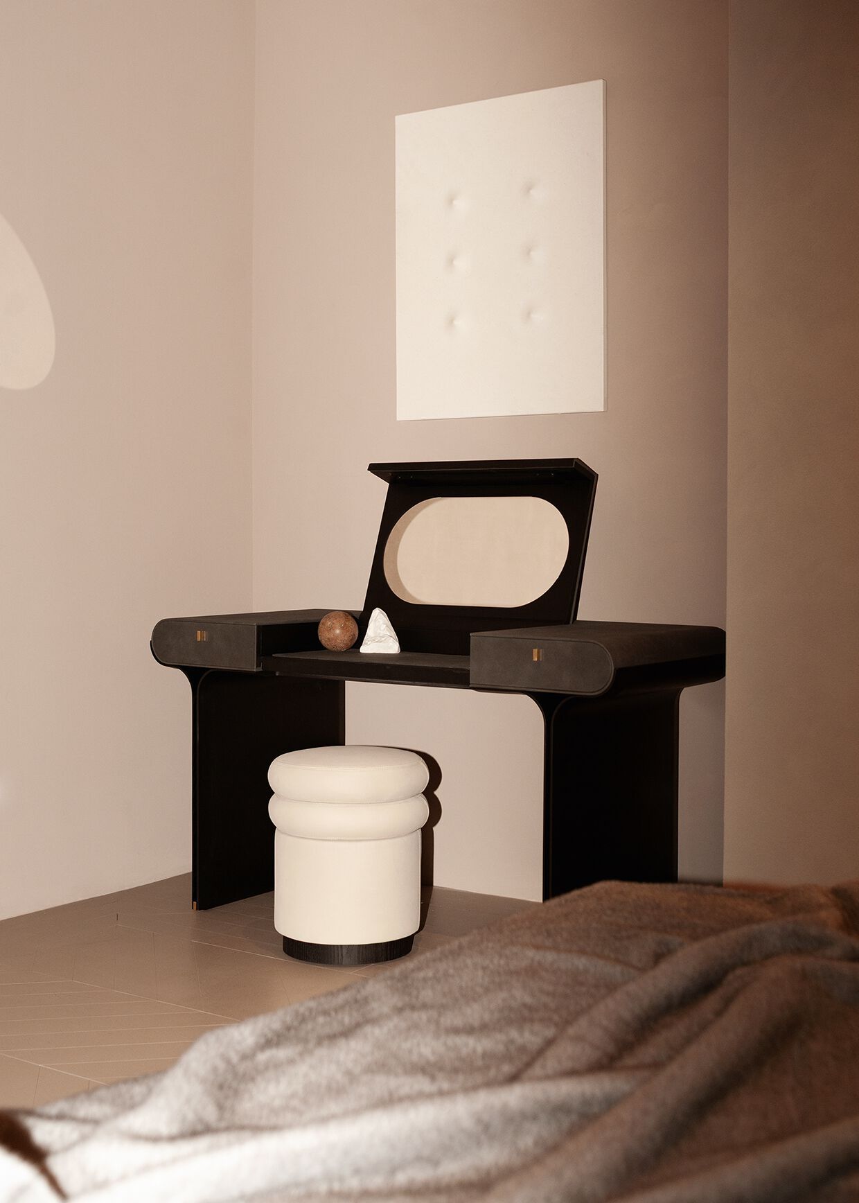 Туалетный столик с кожаной обивкой и пепельной основой Gallotti&Radice Stami ARCH-00056644 - Вид №6