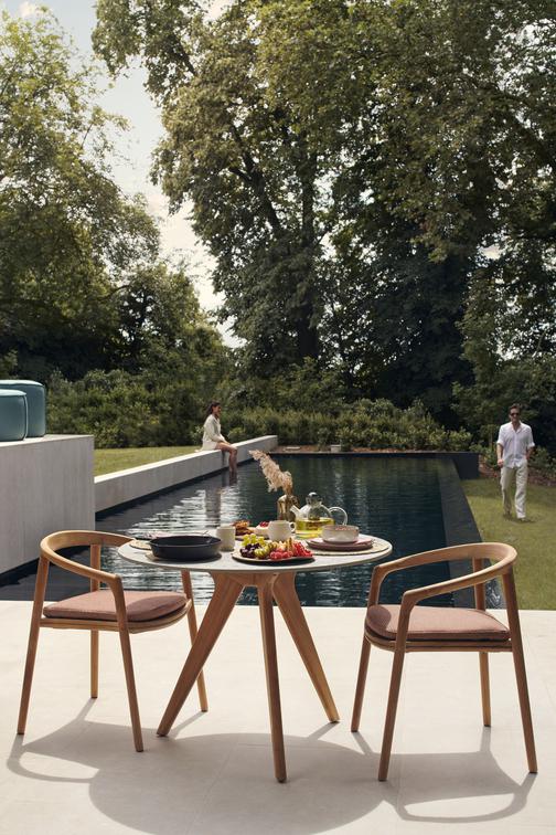 MNST965 Обеденный стол teak nero 264см x 118см Manutti Torsa - Вид №11