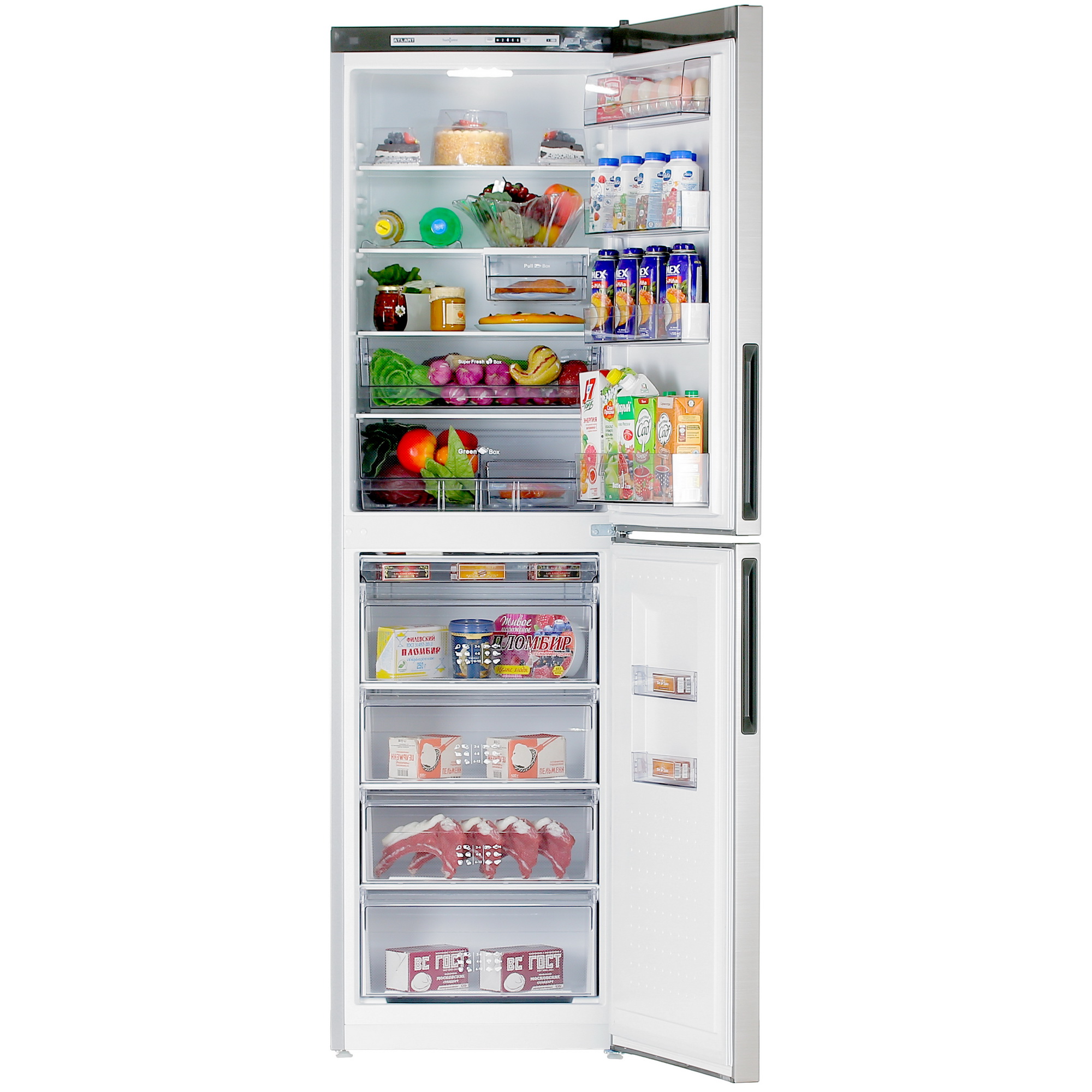 8136218 Холодильник с морозильником   ATLANT 4625-141 серебристый STDN-0131577 - Вид №5