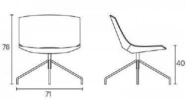 ENEA Вращающийся стул на жердочке из ткани Oh! sun-id-1379533 - Вид №5