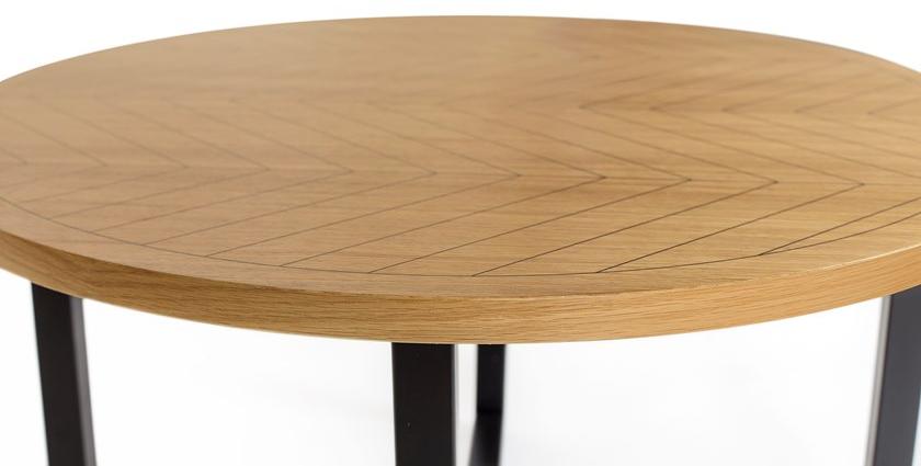 Woodman Круглый журнальный столик из фанерованной древесины Camden 254221701012 - Вид №4