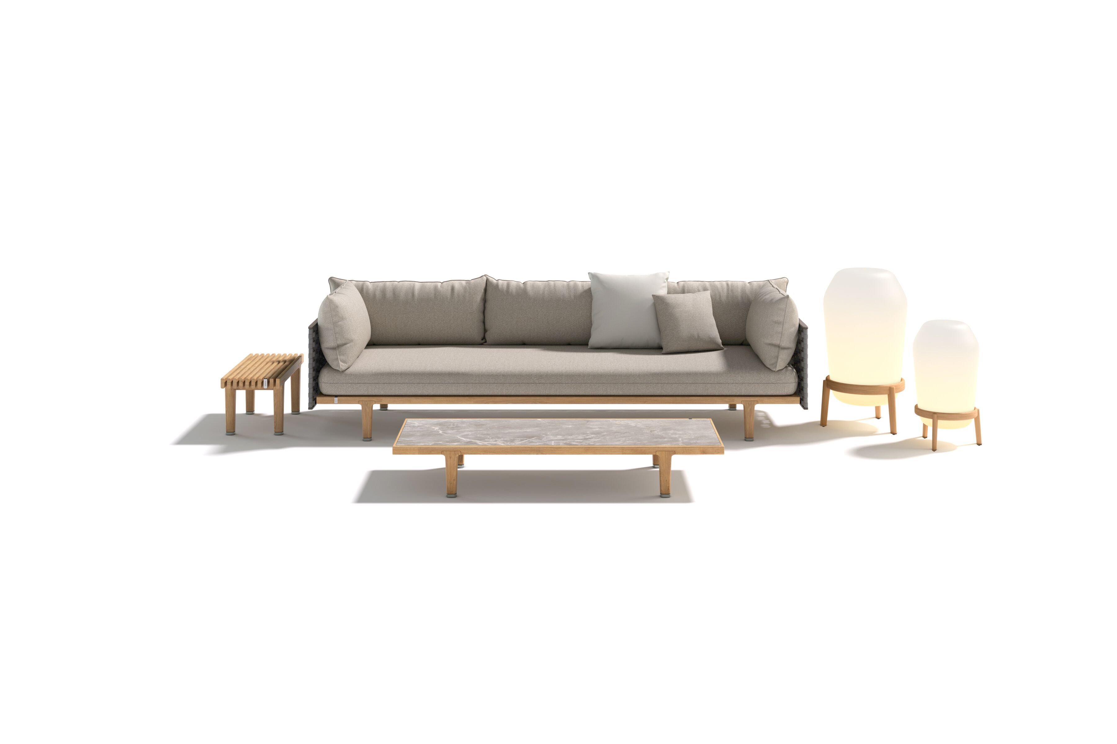 Садовая скамейка из тикового дерева DEDON SEALINE ARCH-00071491 - Вид №1