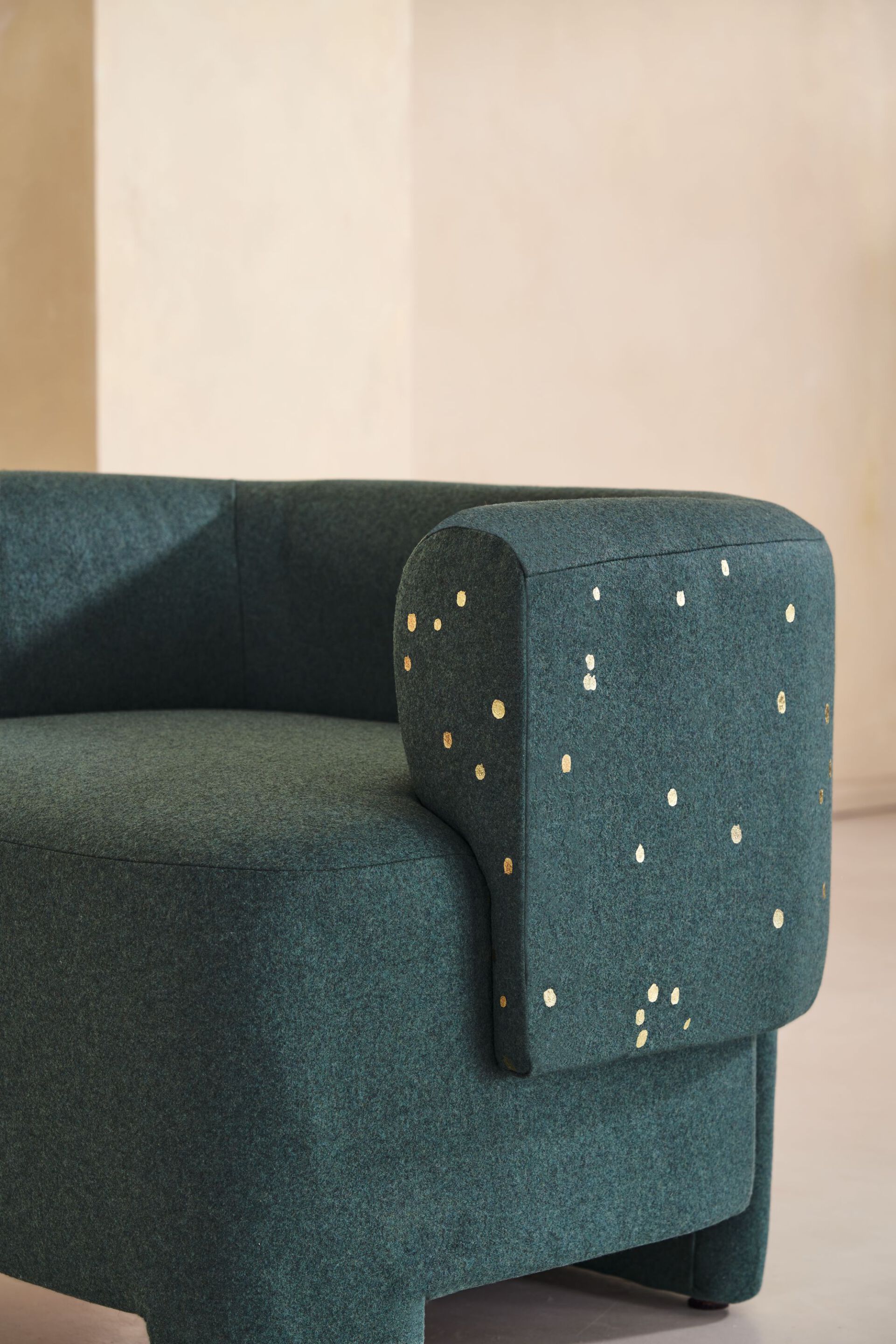 Шерстяная однотонная ткань Casamance Эдинбург ARCH-00110609 - Вид №2