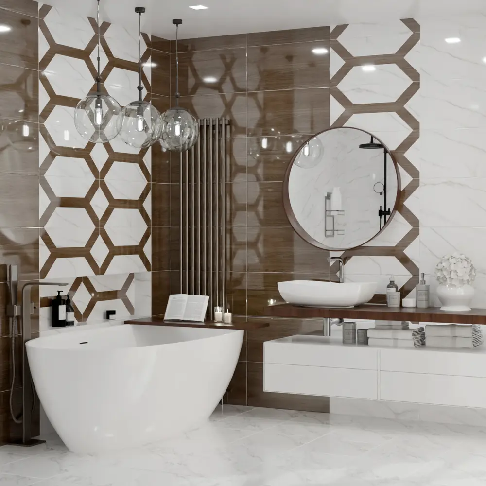 Нефрит-Керамика Луксор: настенная плитка под коричневое дерево 30x60 см 89232582 STLM-0948620 - Вид №5