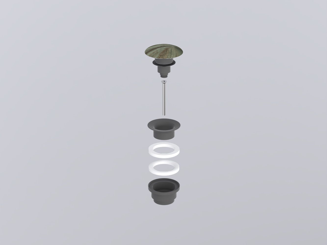 PIL01CM--BP Универсальный донный Cemento click/clack с керамической крышкой cielo Запасные части и аксессуары Ceramica Cielo