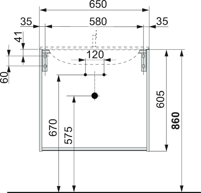 32952290000 Тумба под умывальник KEUCO Plan - Вид №2