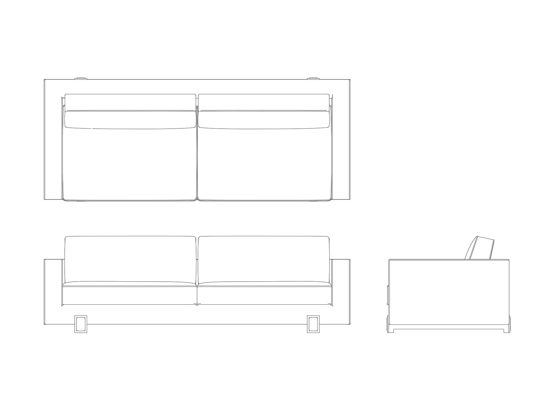 3-местный тканевый диван Casa Magna LUSO ARCH-00093947 - Вид №4
