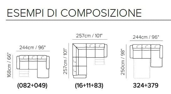 Ткань диван Natuzzi Italia Диез ARCH-00086364 - Вид №2