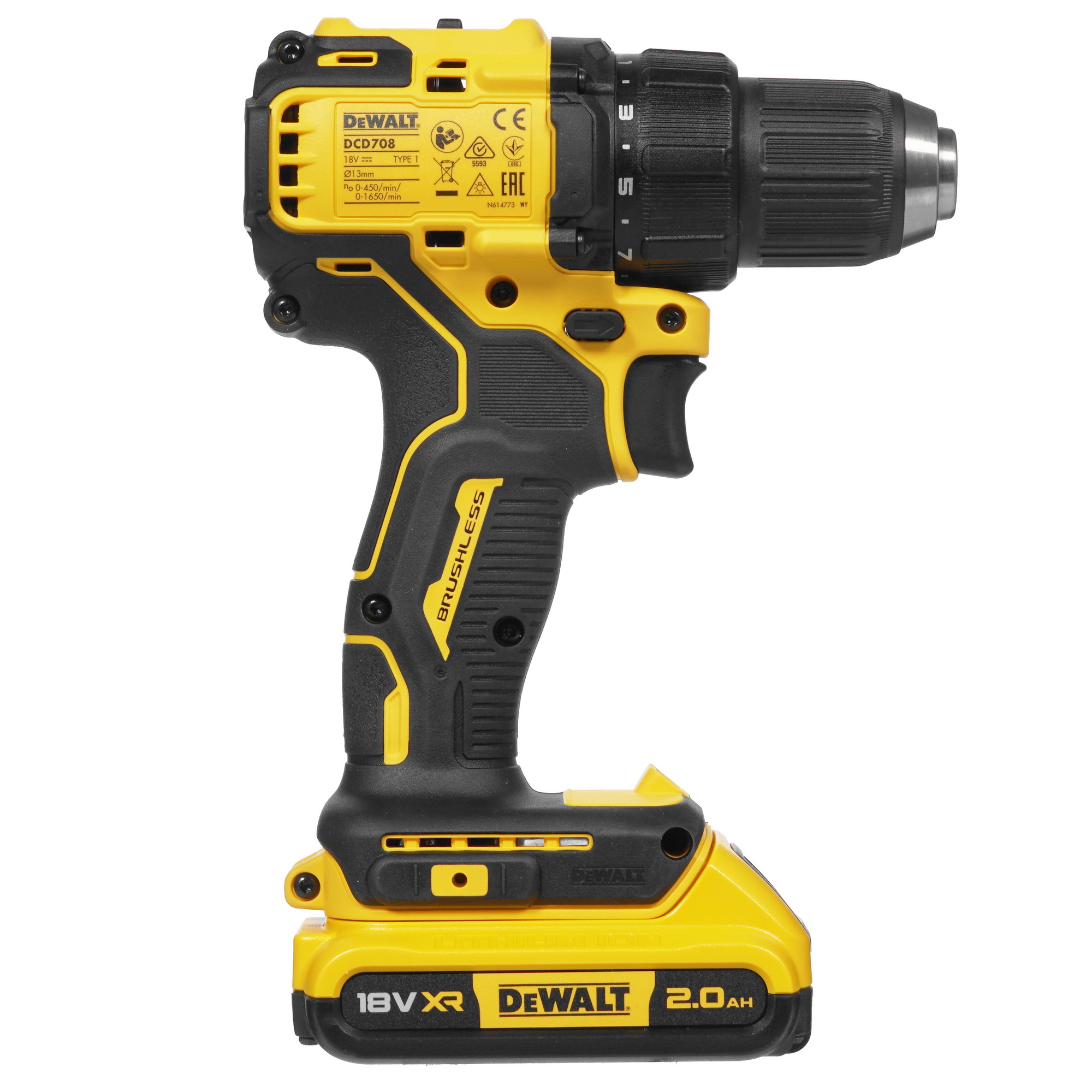 Дрель-шуруповерт DeWalt DCD708D2T XR FLEXVOLТ 18/54V 5301371 STDN-0097016 - Вид №1