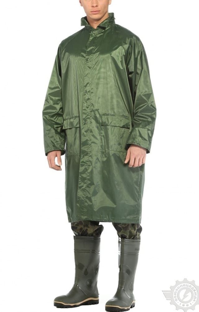 5041818 Плащ Альбатрос влагозащитный ЛАЙТ М зеленый  Непромокаемая спецодежда  размер XXXXL  - Вид №4