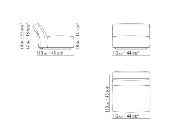 3-местный линейный диван Flexform Camelot ARCH-00098672 - Вид №9