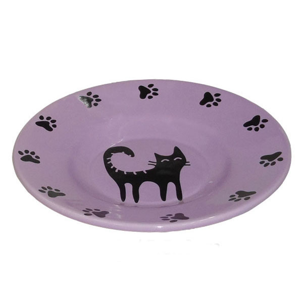 ПР0044101 Миска для животных Cat Plate фиолетовая керамическая 15,5х3см 140мл Foxie 