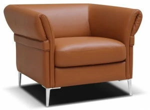 Rossini Sofas Мягкое кожаное кресло с подлокотниками