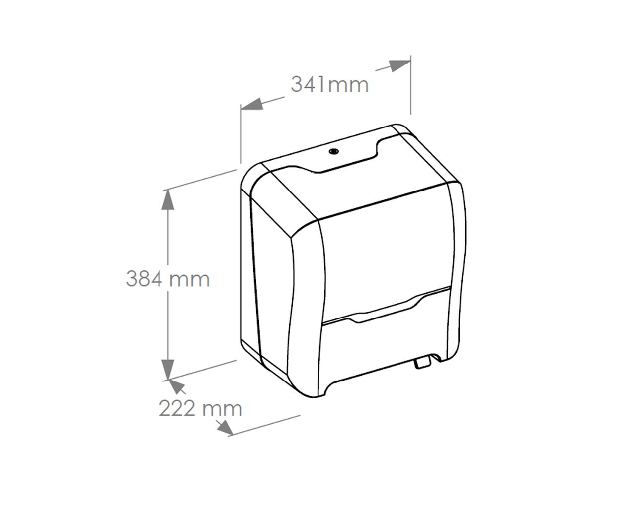 CHB301 HARMONY AUTOMATIC MAXI механический диспенсер для рулонов бумажных полотенец, пластик, прозрачный белый Merida  - Вид №1
