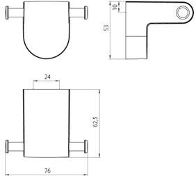 Emco Bad Двойной металлический крючок для халата Mundo 3375 001 02 - Вид №1