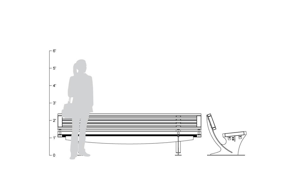 FSRT58 Скамья Pacifica  Forms-surfaces  - Вид №4