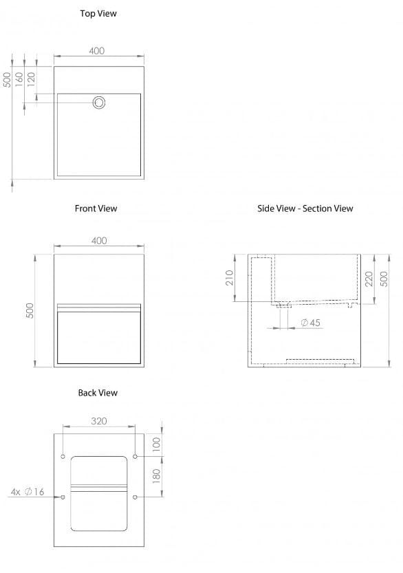 Подвесной умывальник из смолы с ящиками LUSSO Ethos ARCH-00028901 - Вид №6