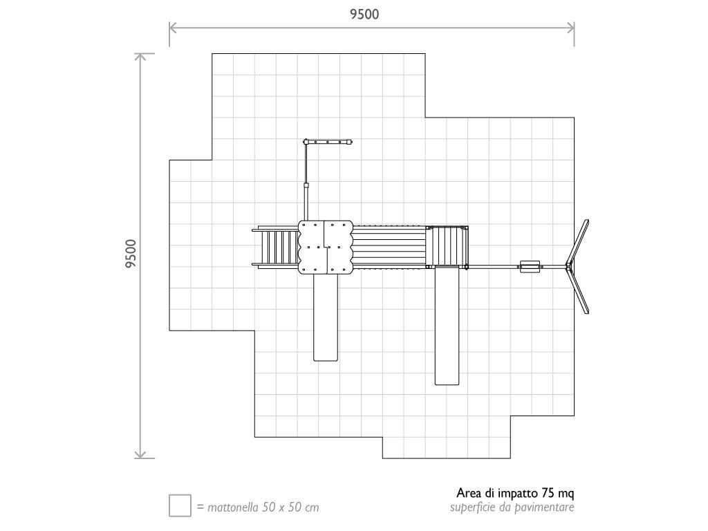 Рециркулированная пластиковая игровая структура EUROCOMITALIA COMBI SLIDE ARCH-00152424 - Вид №3