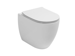 Туалет в оконном шкафу без бриды на полу