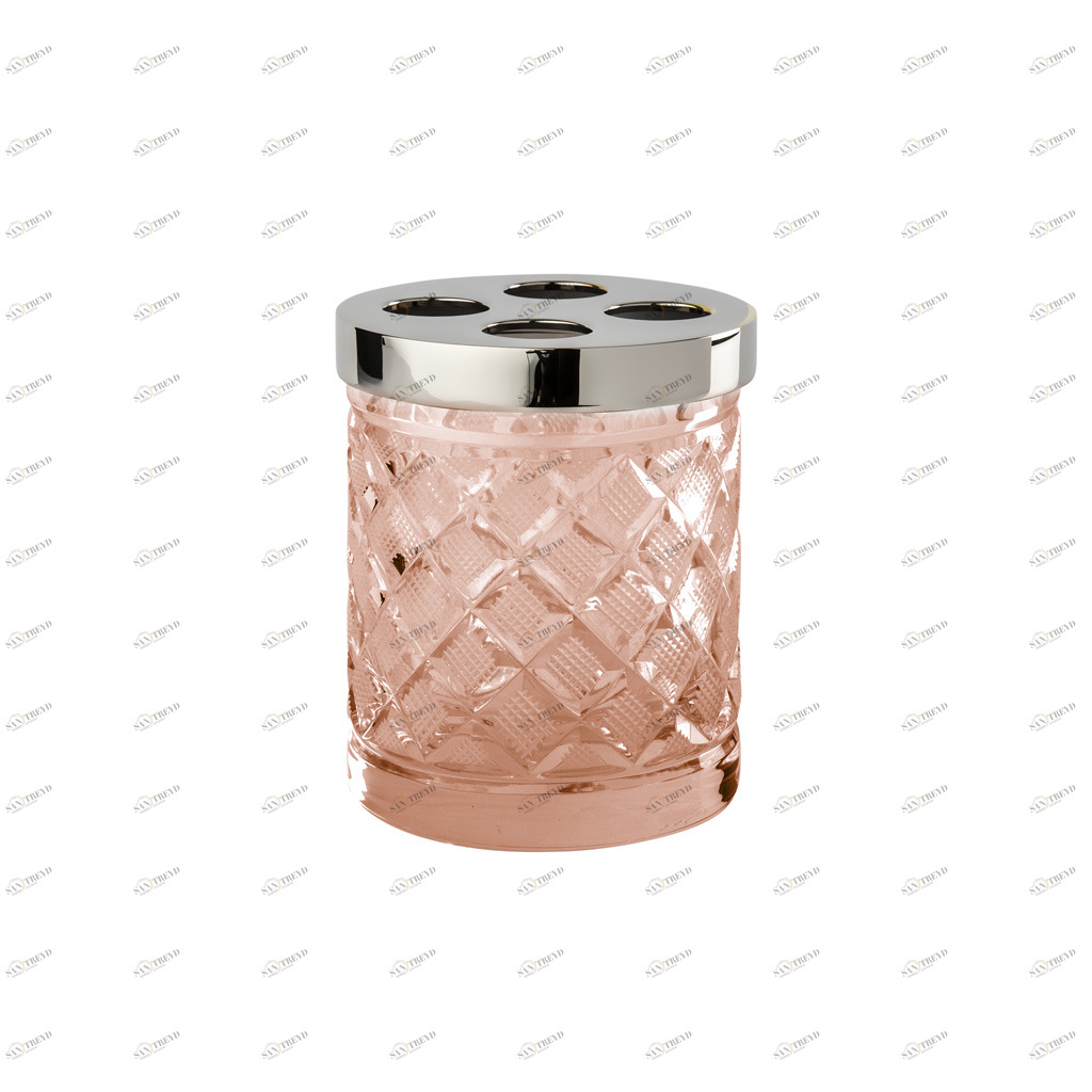 FS09P-620 FS09P-620 Стакан для зубной щетки ЛОСАН РАЗМЕР КРИСТАЛЛ Cristal & Bronze CRISTAL TAILLE “LOSANGE” LISSE 